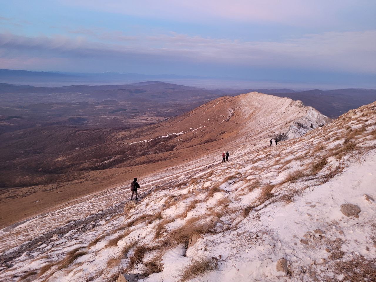 Night Hike up Rtanj Mountain. Winter Hard Trekking