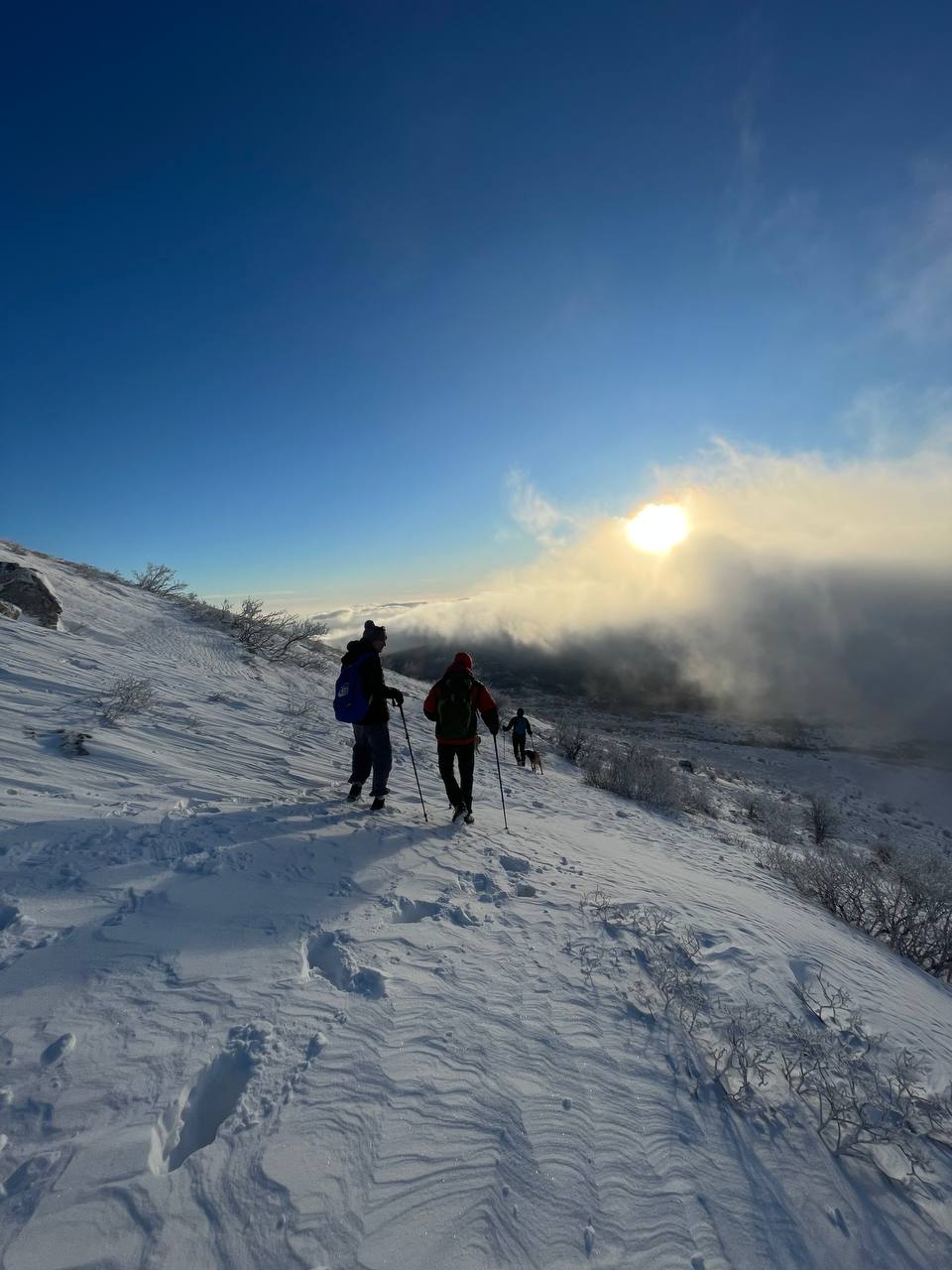 Night Hike up Rtanj Mountain. Winter Hard Trekking