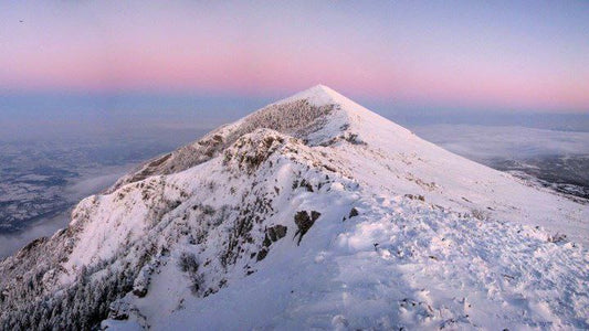 Night Hike up Rtanj Mountain. Winter Hard Trekking