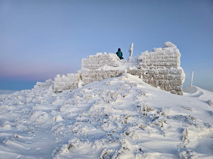 Night Hike up Rtanj Mountain. Winter Hard Trekking