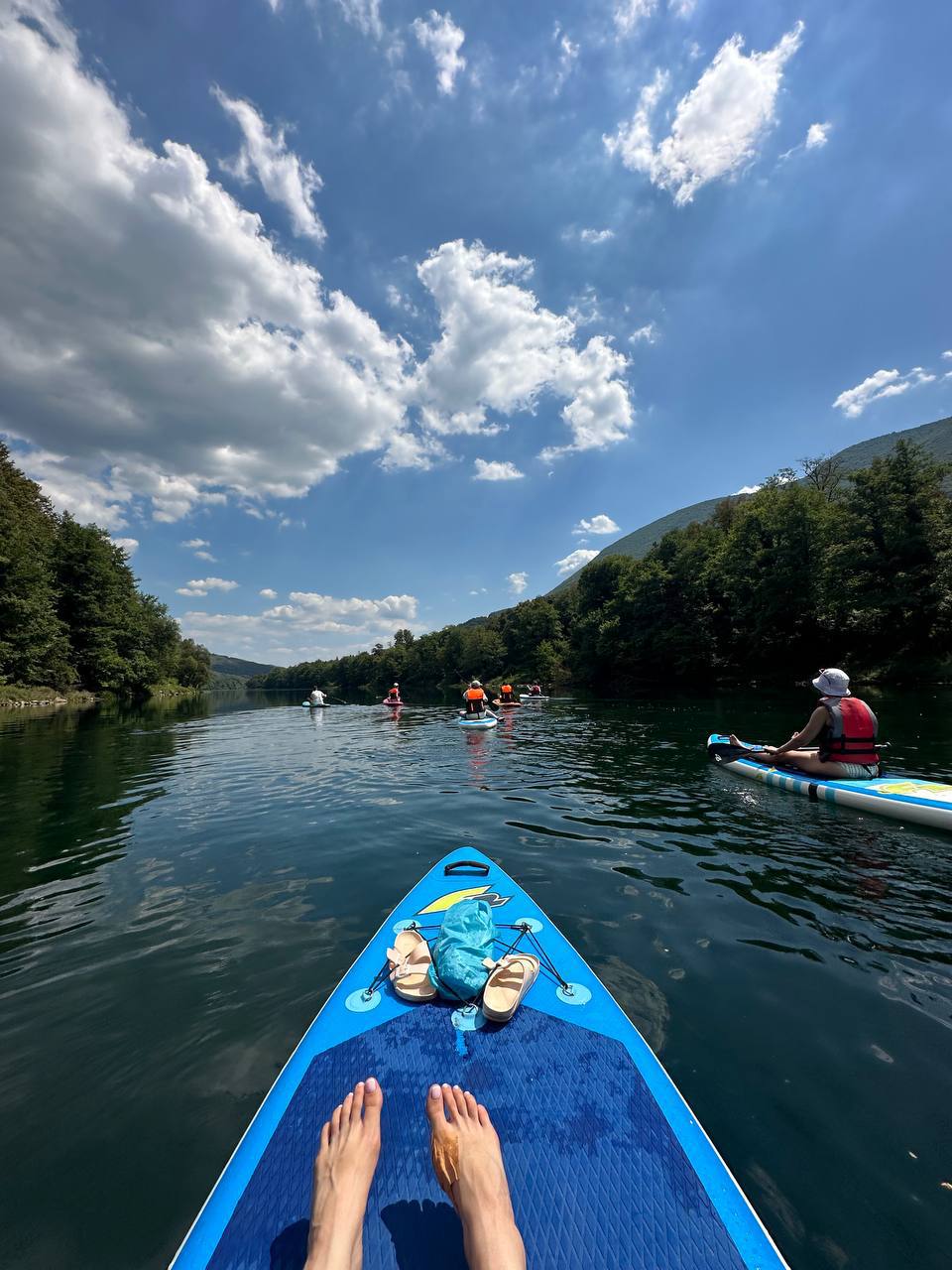 SUP and Kayaks on the Drina